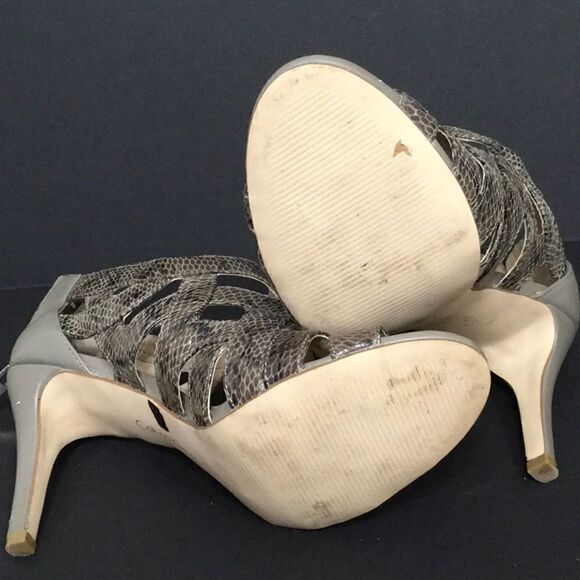 Calvin Klein Gray Python embossed heels - Picture 5 of 11